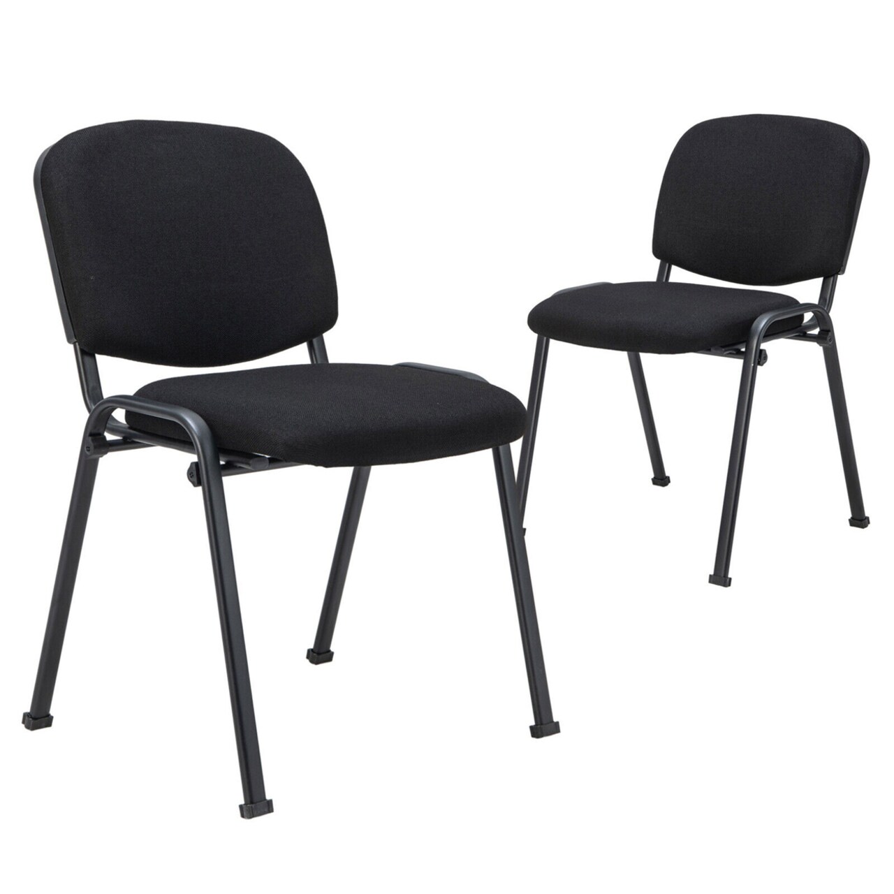 Set Of 2 Office Guest Chair Stackable Reception Chair Waiting Conference Room